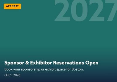 Sponsor or Exhibit at APS 2027