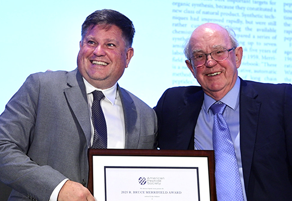 Philip Dawson receiving the 2025 Merrifield Award